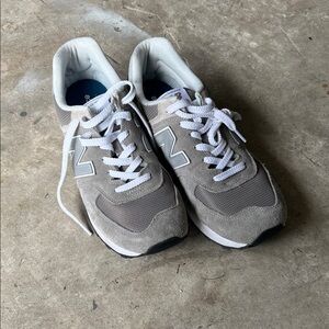 New Balance Gray and White Sneakers